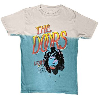 T-shirt The Doors Light My Fire Stacked (Wash Collection) Light Blue XL T-shirt - 1
