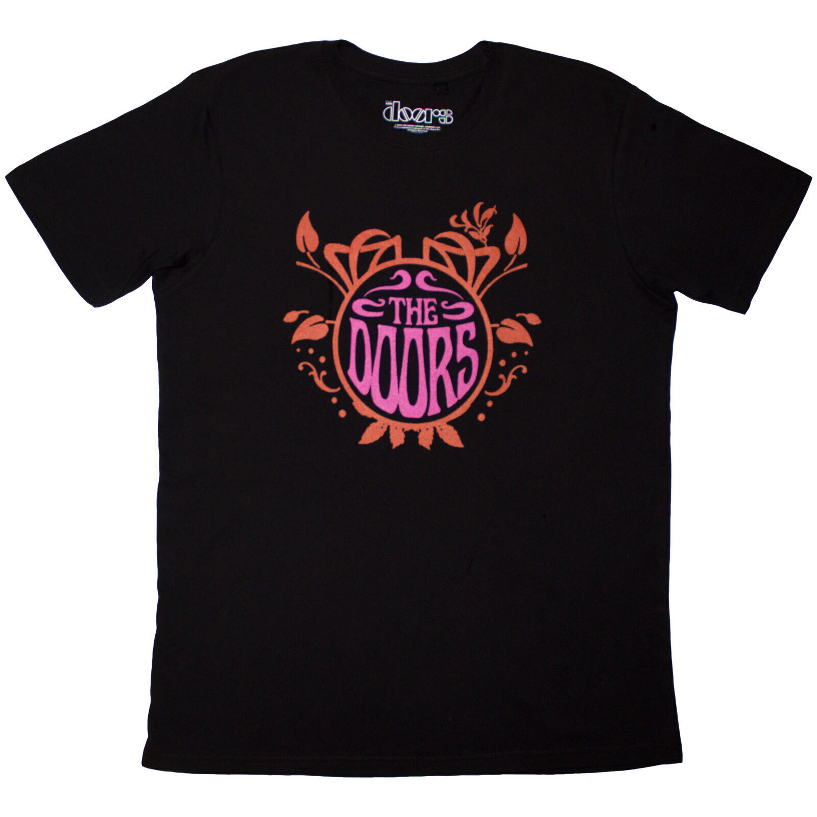 T-Shirt The Doors Pink Orange (Back Print) Black M T-Shirt