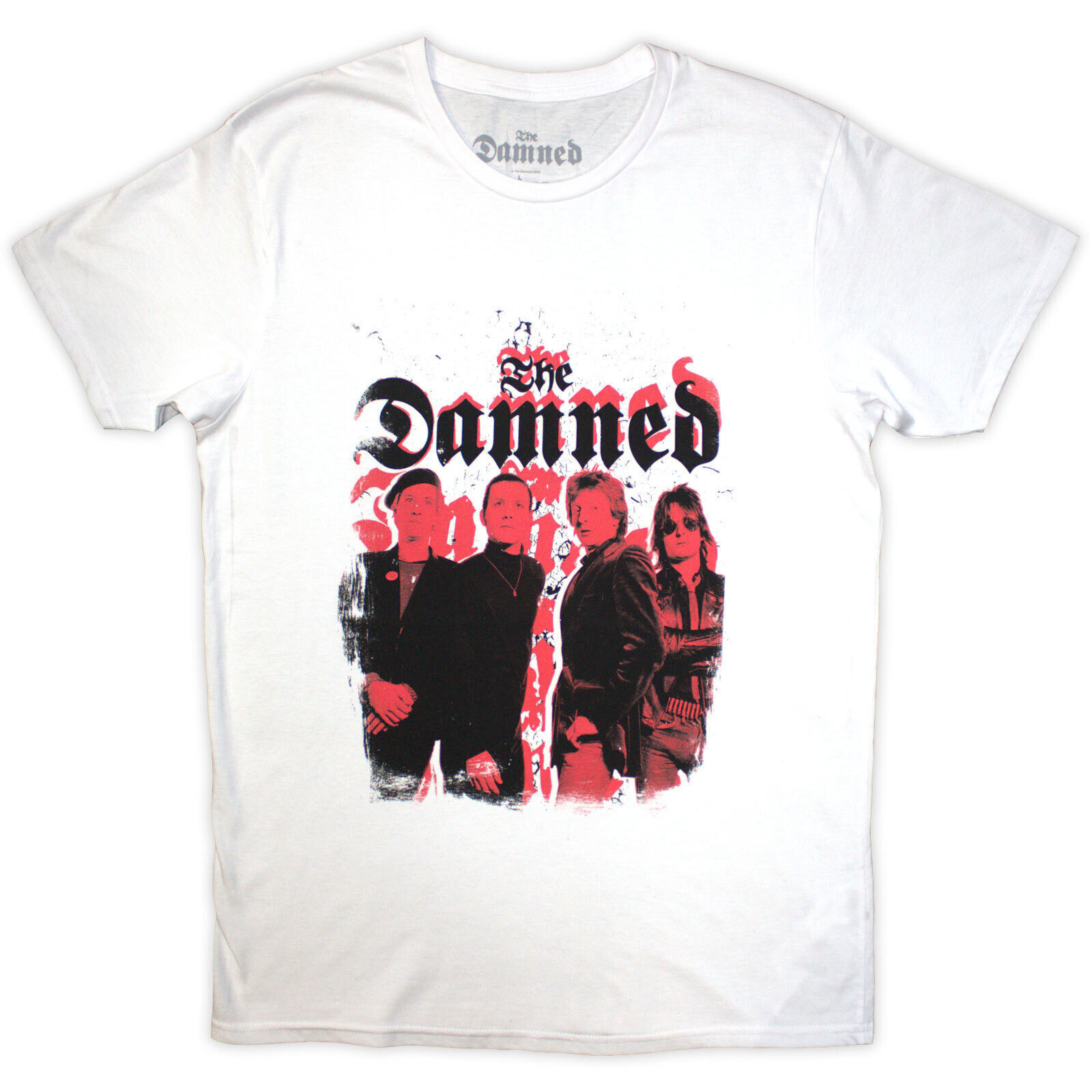 Camiseta de manga corta The Damned Repeat Logo Photo White M Camiseta de manga corta