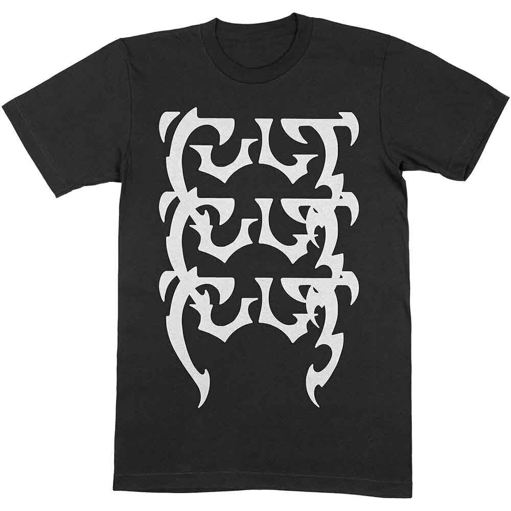 T-shirt The Cult Repeating Logo Black 2XL T-shirt