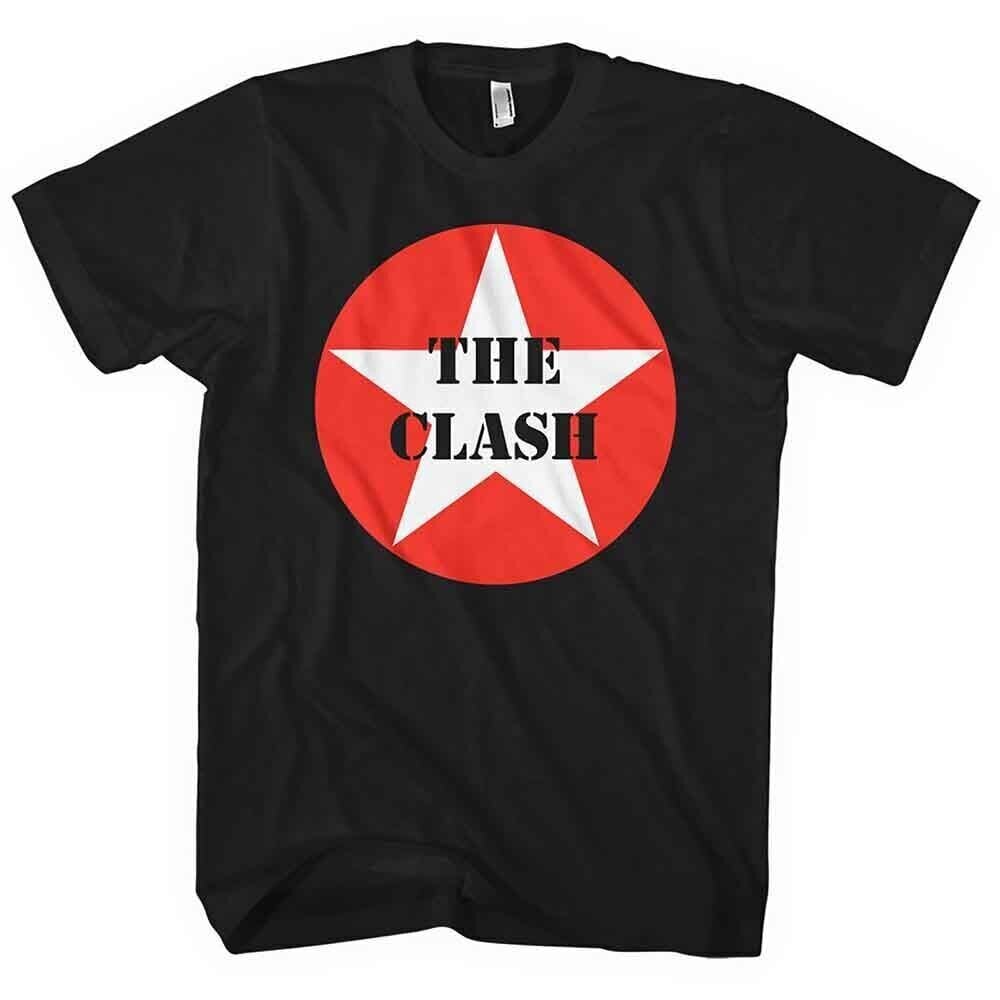 T-Shirt The Clash Star Badge Black M T-Shirt