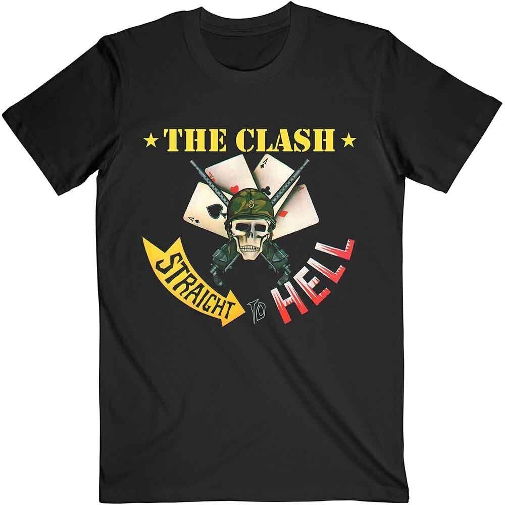 Marškinėliai The Clash Straight To Hell Single Black M Marškinėliai