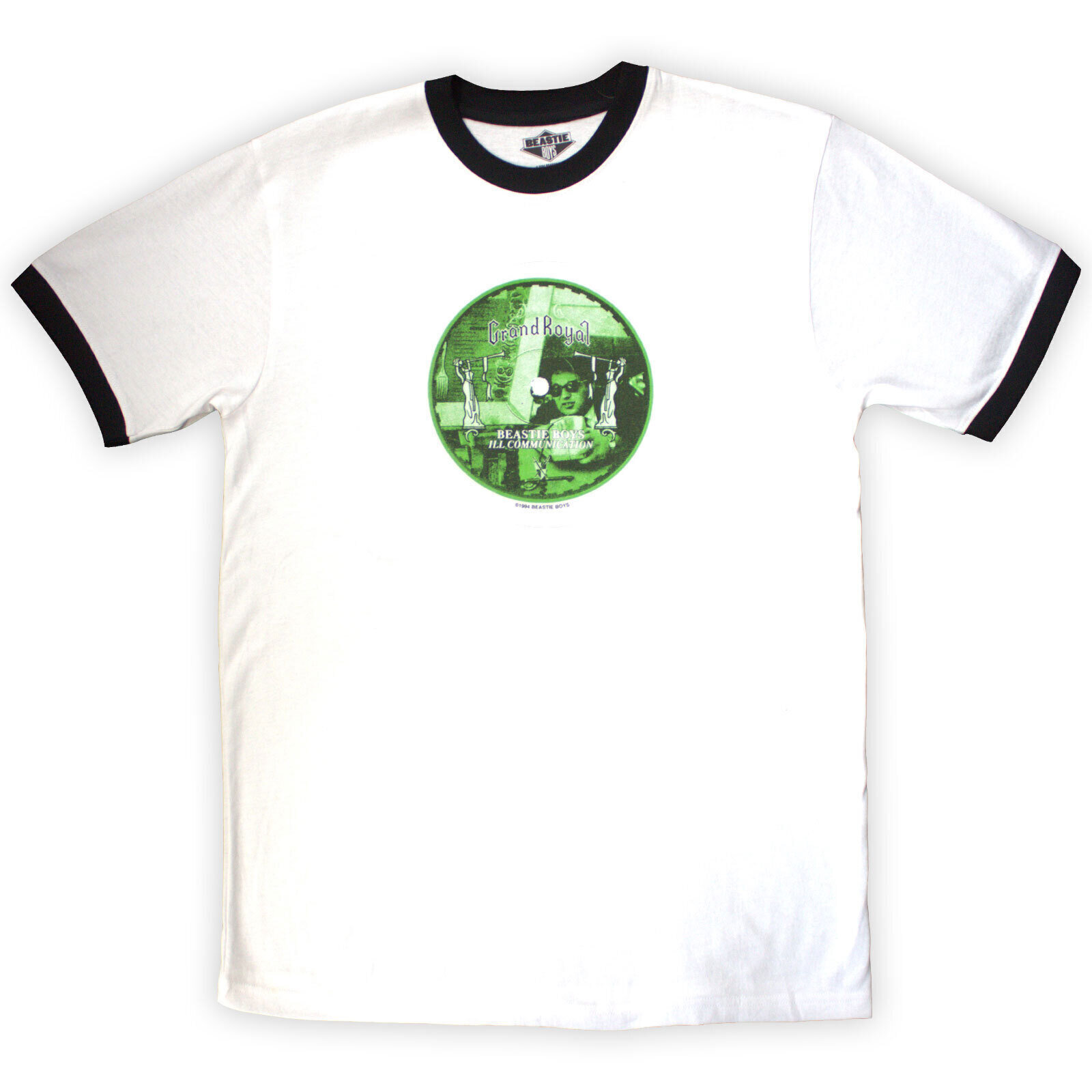 Camiseta de manga corta Beastie Boys Record Label (Back Print) Ringer White S Camiseta de manga corta