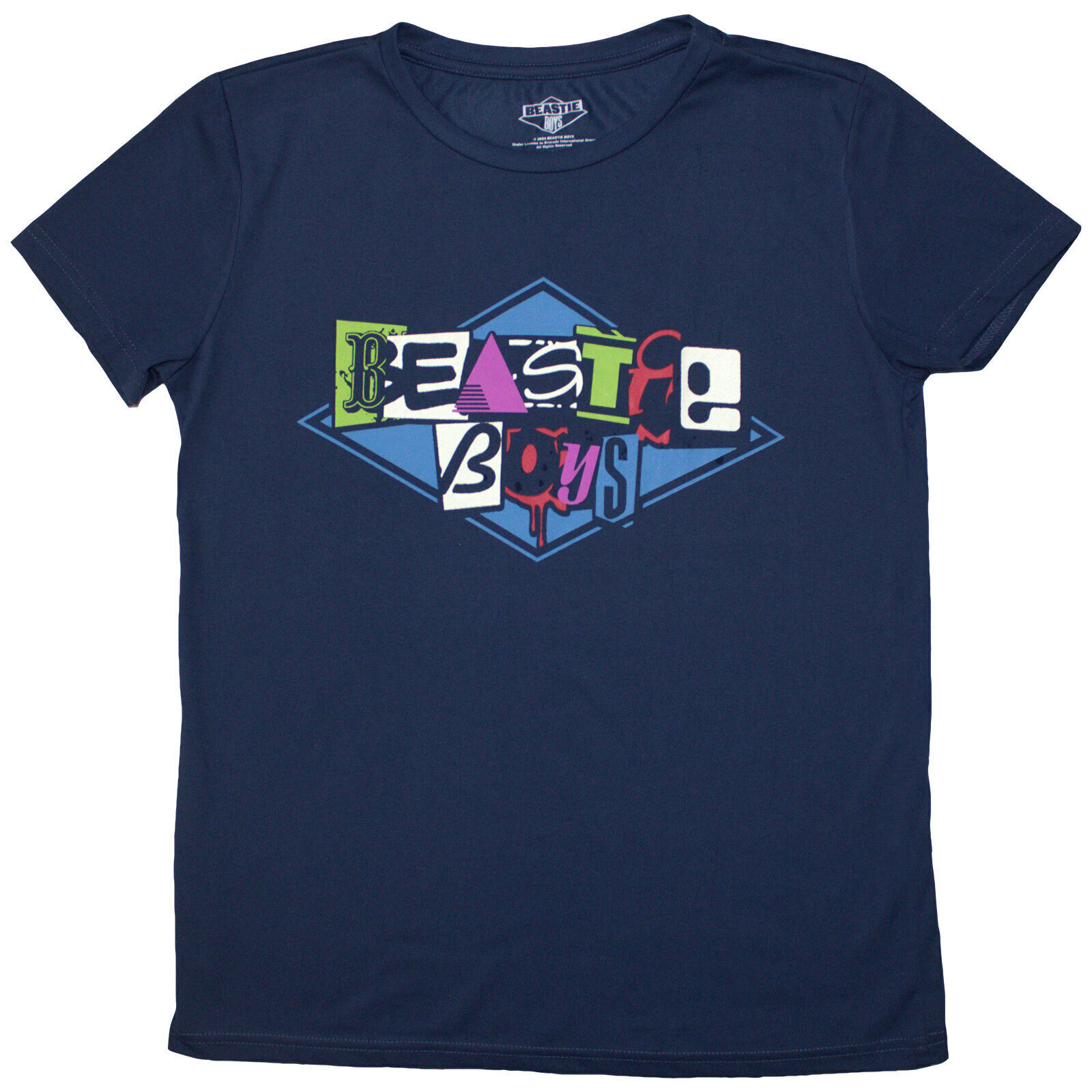 Marškinėliai Beastie Boys Multicolour Logo Denim Blue M Moteriški Marškinėliai