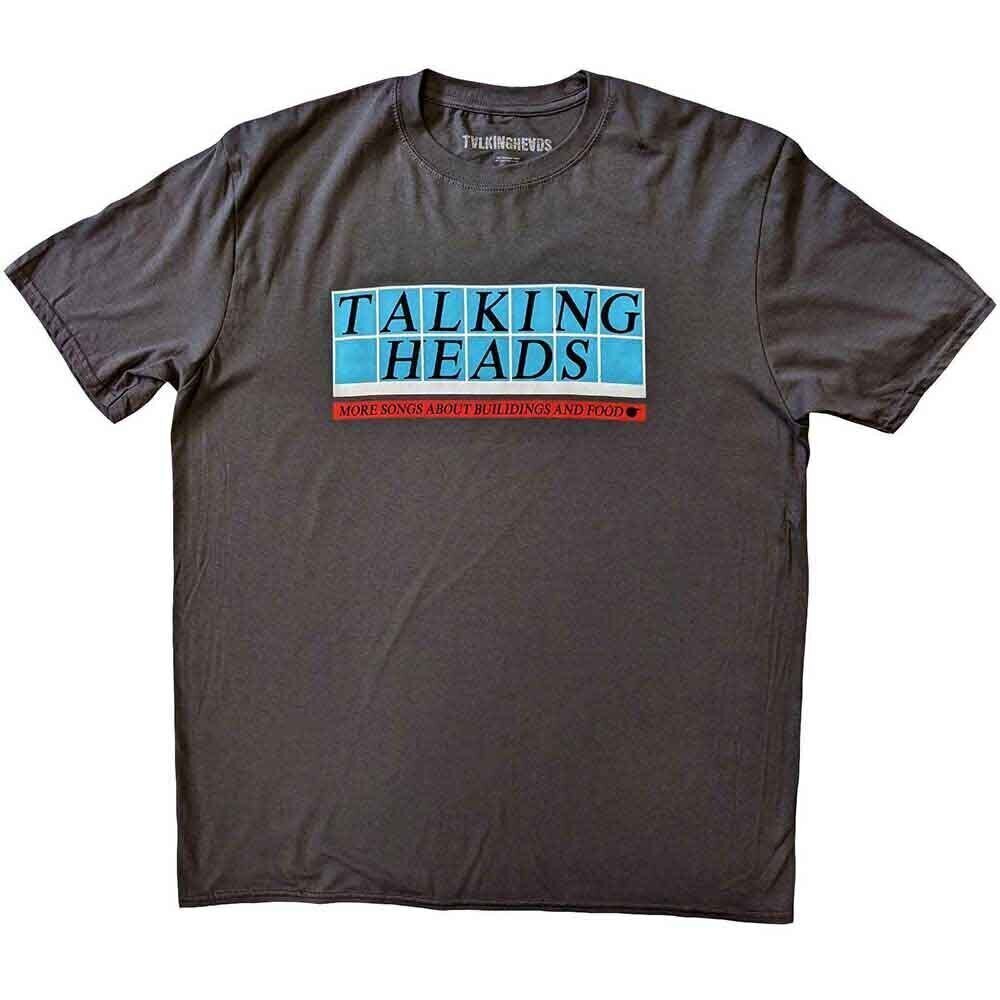 Camiseta de manga corta Talking Heads Tiled Logo Charcoal Grey S Camiseta de manga corta