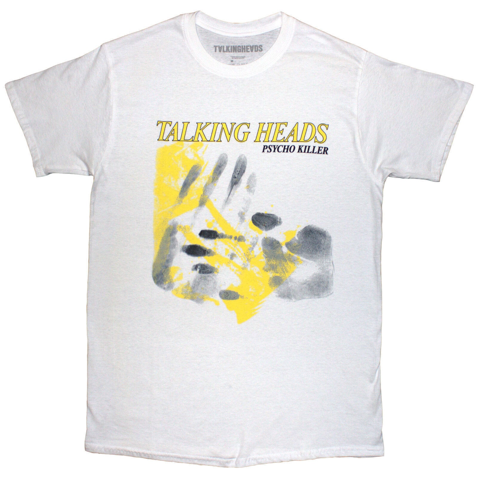 T-Shirt Talking Heads Psycho Killer Hands White L T-Shirt