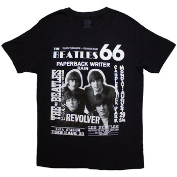 T-shirt The Beatles 1966 Black L T-shirt - 1