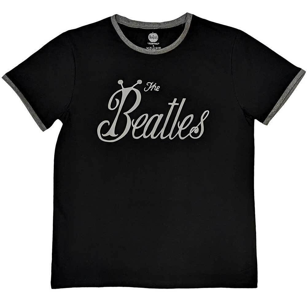 T-särk The Beatles Bug Logo Ringer Black S T-särk