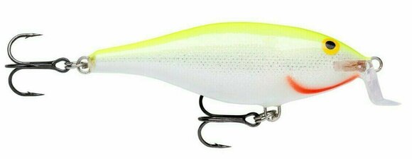 Wobler Rapala Shallow Shad Rap Silver Fluorescent Chartreuse 9 cm 12 g - 1
