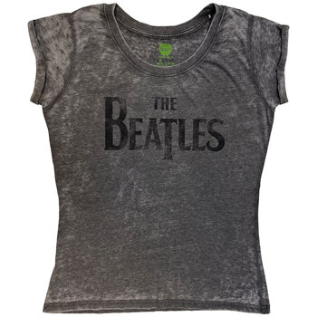 T-Shirt The Beatles Drop T Logo Burnout Charcoal Grey 2XL Damen T-Shirt - 1
