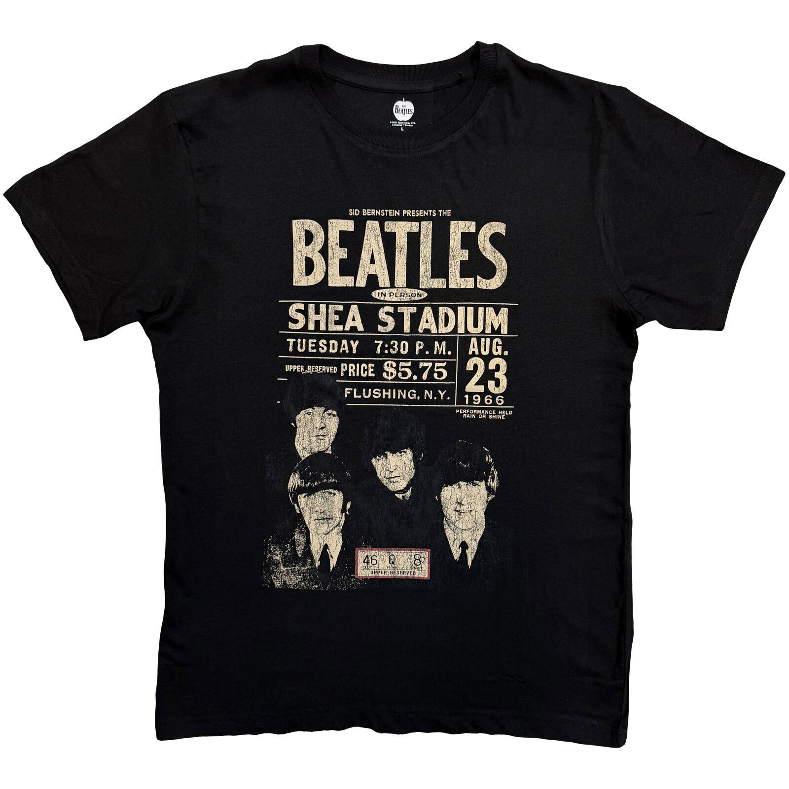 T-Shirt The Beatles Shea '66 Black M T-Shirt