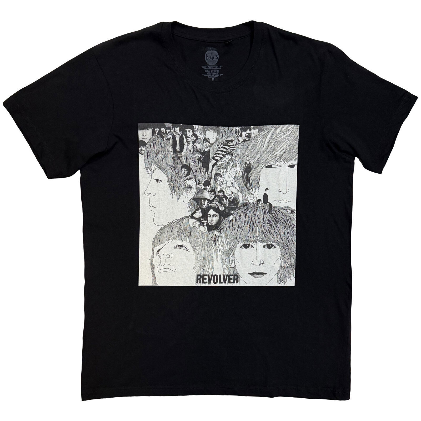 T-Shirt The Beatles Revolver Album Cover Black 2XL T-Shirt