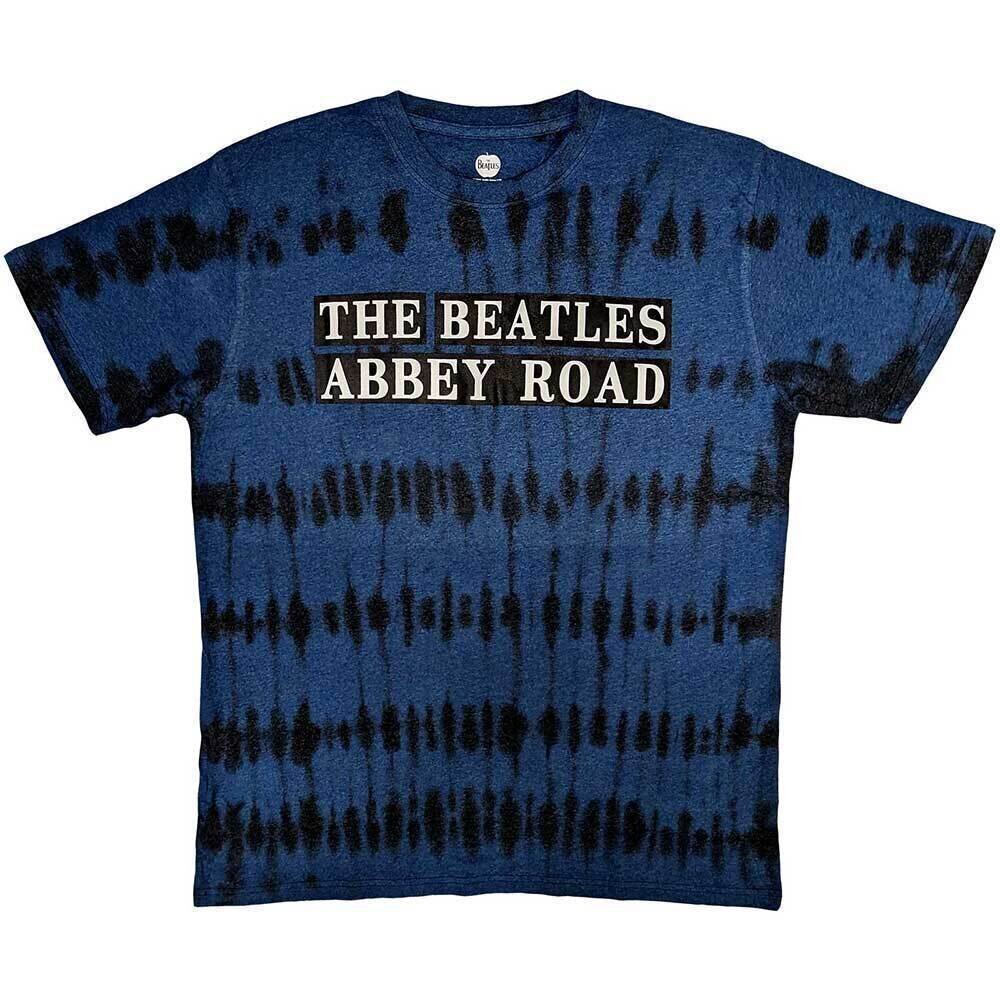 Shirt The Beatles Abbey Road Sign (Wash Collection) Dip-Dye On Black 2XL Shirt