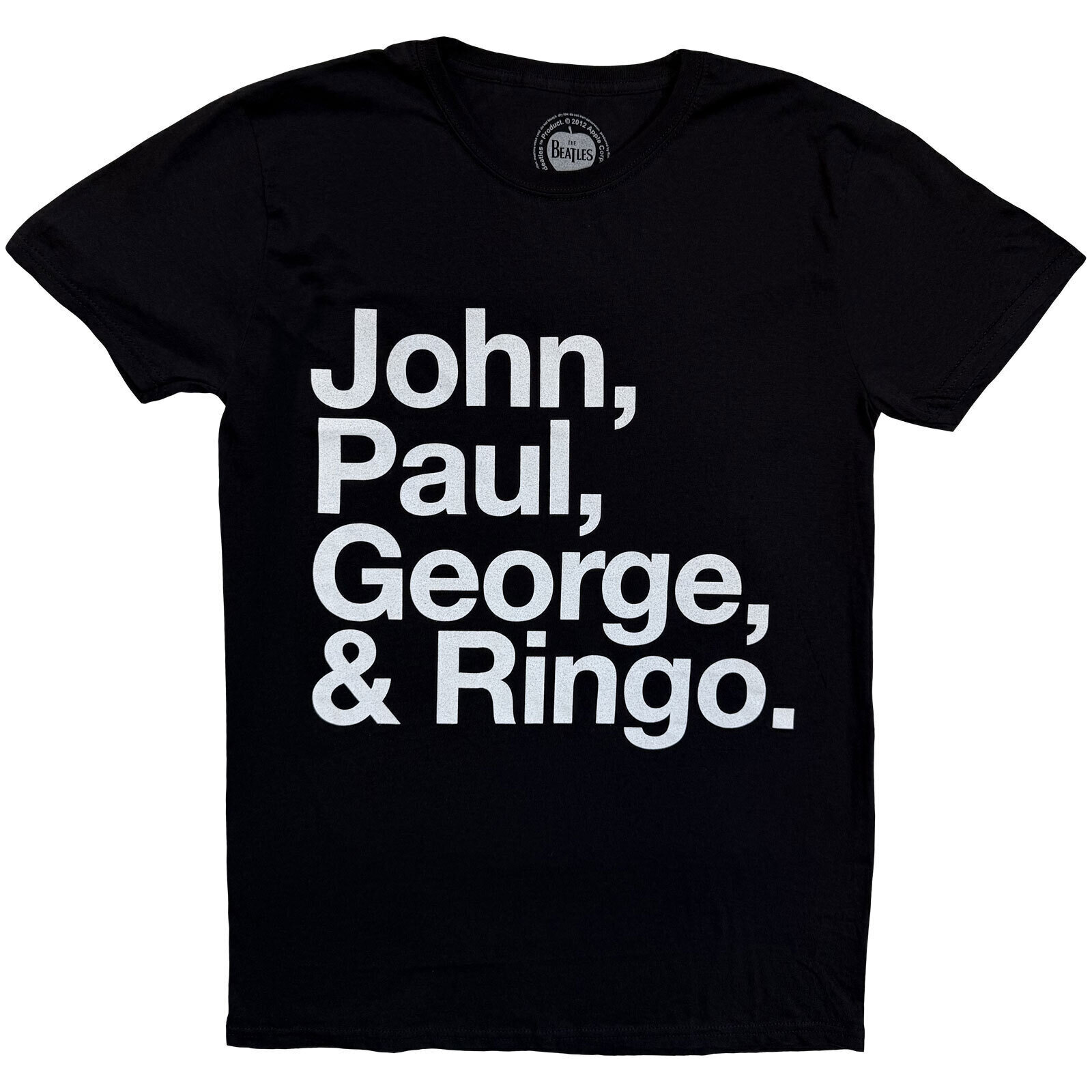 T-shirt The Beatles John, Paul, George & Ringo Black S T-shirt