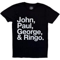 T-shirt The Beatles John, Paul, George & Ringo Black S T-shirt