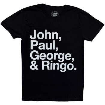 T-shirt The Beatles John, Paul, George & Ringo Black S T-shirt - 1
