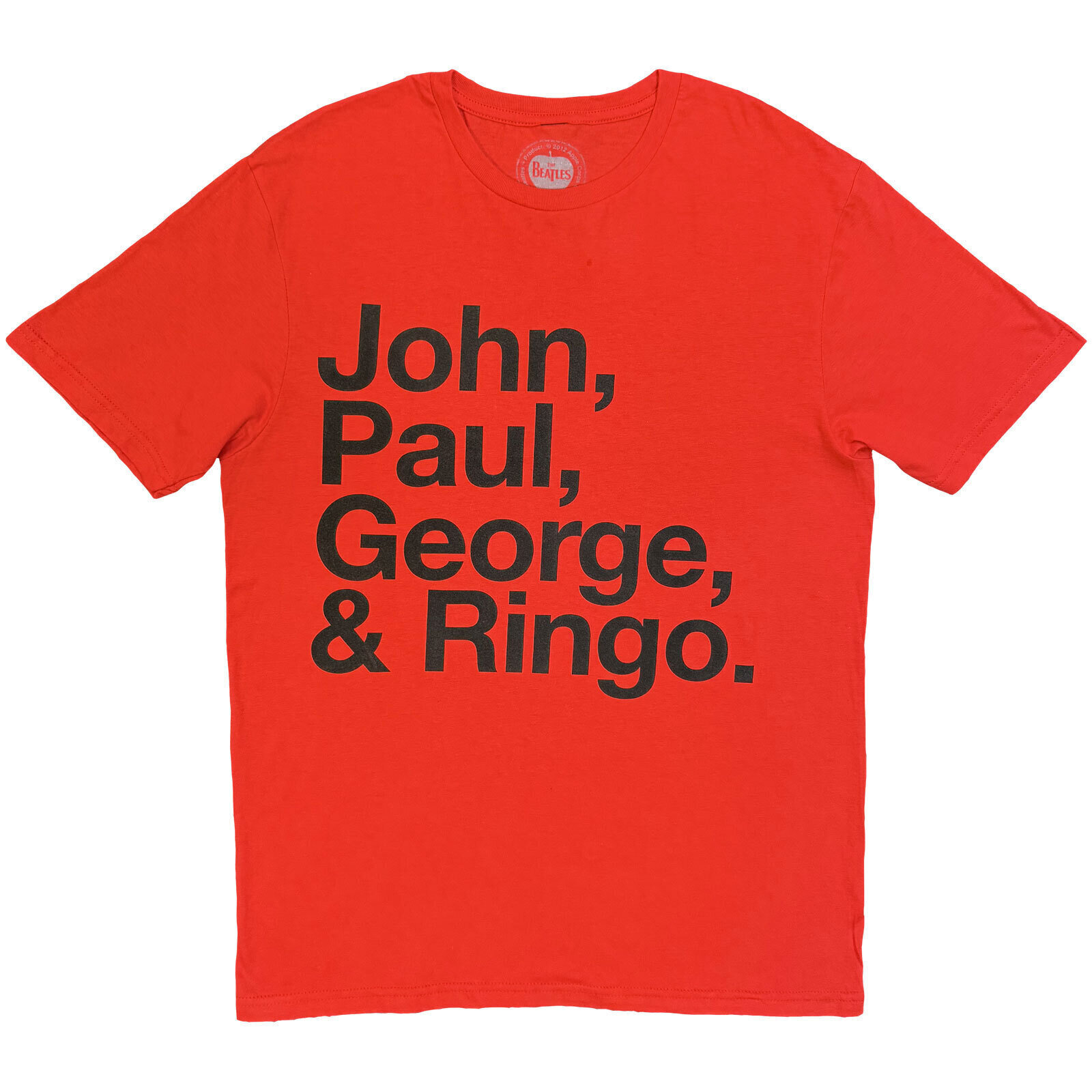 T-Shirt The Beatles John, Paul, George & Ringo Red S T-Shirt