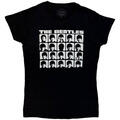 The Beatles Hard Days Night Faces Mono Black L Naiste T-särk