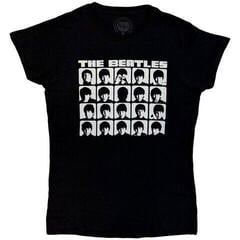 Skjorte The Beatles Hard Days Night Faces Mono Black XL Dame Skjorte