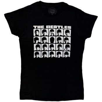 Skjorte The Beatles Hard Days Night Faces Mono Black XL Dame Skjorte - 1
