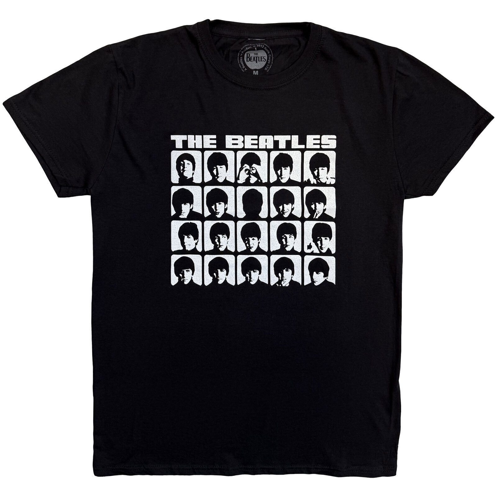 T-shirt The Beatles Hard Days Night Faces Mono Black 2XL T-shirt