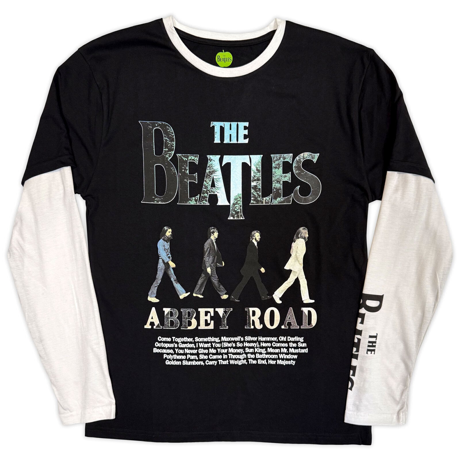 T-Shirt The Beatles Abbey Road Infill (Sleeve Print) Black & White L T-Shirt