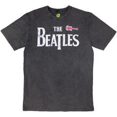 T-Shirt The Beatles Guitar & Drop T (Stone Wash)