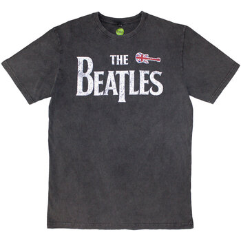 T-Shirt The Beatles Guitar & Drop T (Stone Wash) Charcoal Grey L T-Shirt - 1