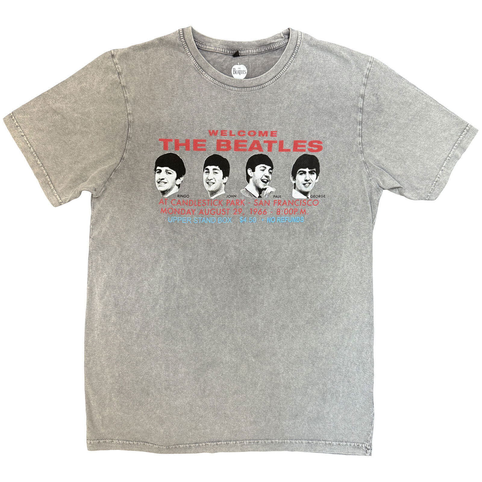 Πουκάμισο The Beatles Candlestock Park Heads (Stone Wash) Grey XL Πουκάμισο
