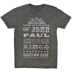 Camiseta de manga corta The Beatles Mr Kite Snow Wash (Wash Collection) Charcoal Grey S Camiseta de manga corta