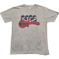 The Beatles Guitar & Flag Snow Wash (Wash Collection) Sand XL Košulja