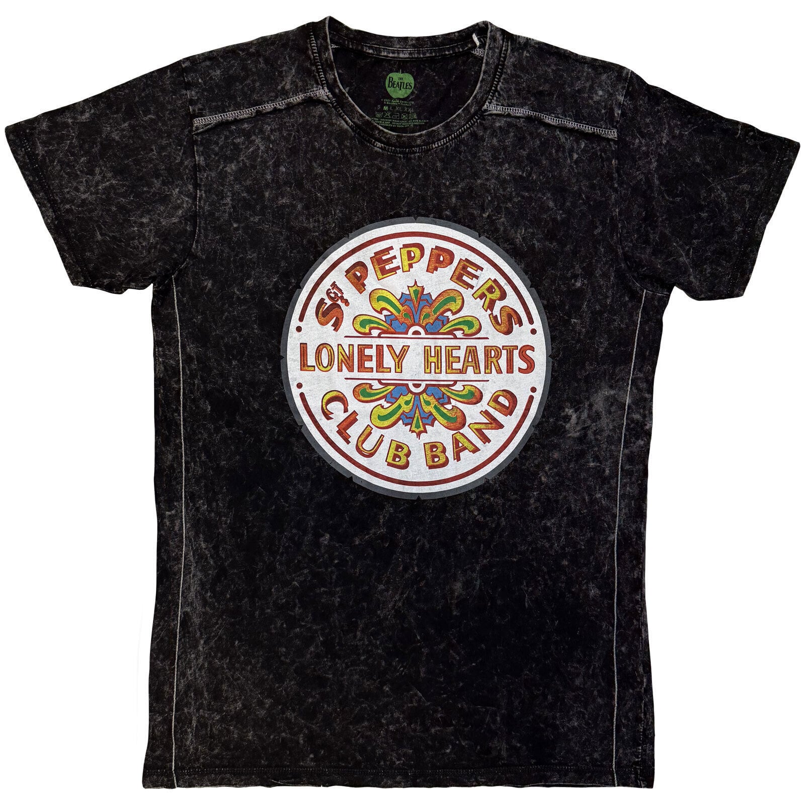 Skjorte The Beatles Sgt Pepper Drum Snow Wash (Wash Collection) Black 2XL Skjorte