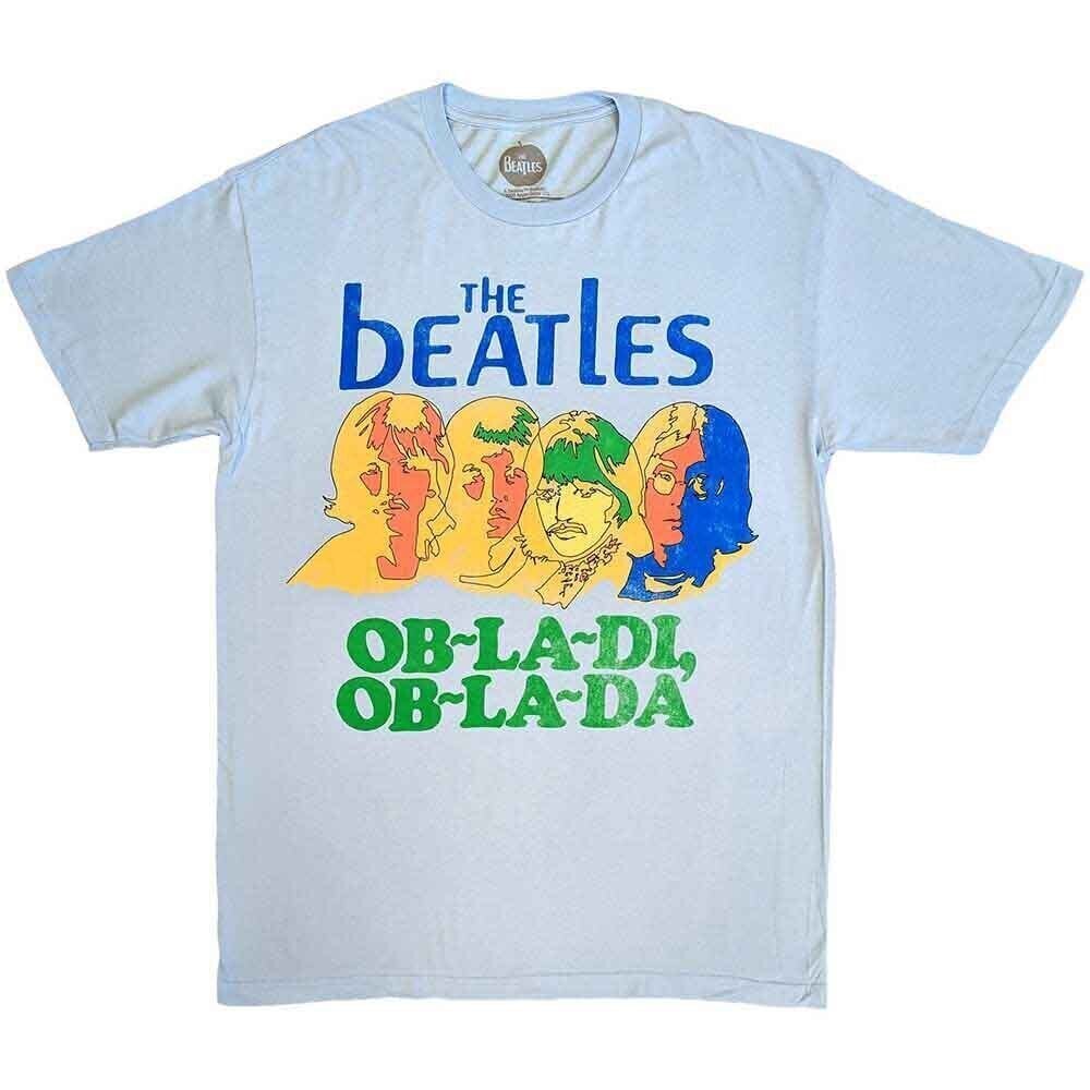 T-Shirt The Beatles Vintage Ob La Di (Back Print) Pale Blue M T-Shirt