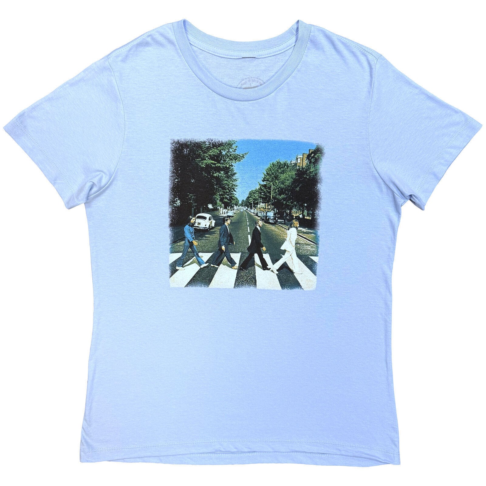 T-skjorte The Beatles Vintage Abbey Road (Back Print) Light Blue XL Ladies T-skjorte