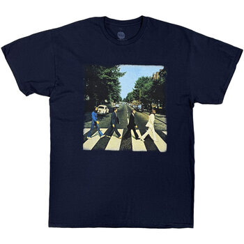T-Shirt The Beatles Vintage Abbey Road (Back Print) Navy Blue 2XL T-Shirt - 1