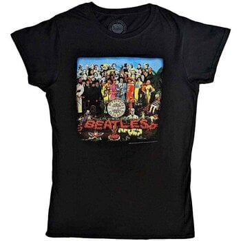 T-shirt The Beatles Vintage Sgt Pepper (Back Print) Black M Feminino T-shirt - 1