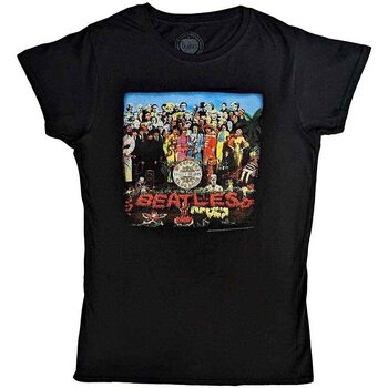 T-Shirt The Beatles Vintage Sgt Pepper (Back Print) Black L Ladies T-Shirt - 1
