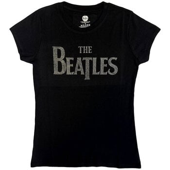 T-Shirt The Beatles Drop T Crystals (Embellished) Black 2XL Ladies T-Shirt - 1