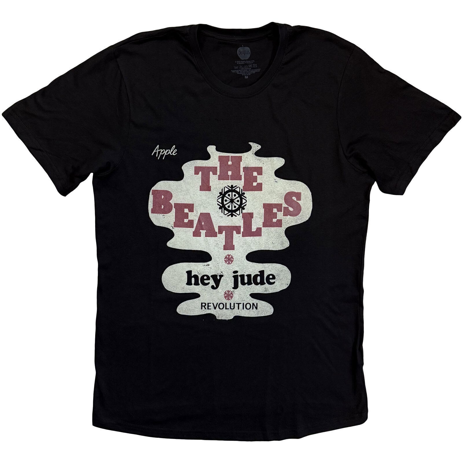 T-shirt The Beatles Hey Jude/Revolution Black XL T-shirt