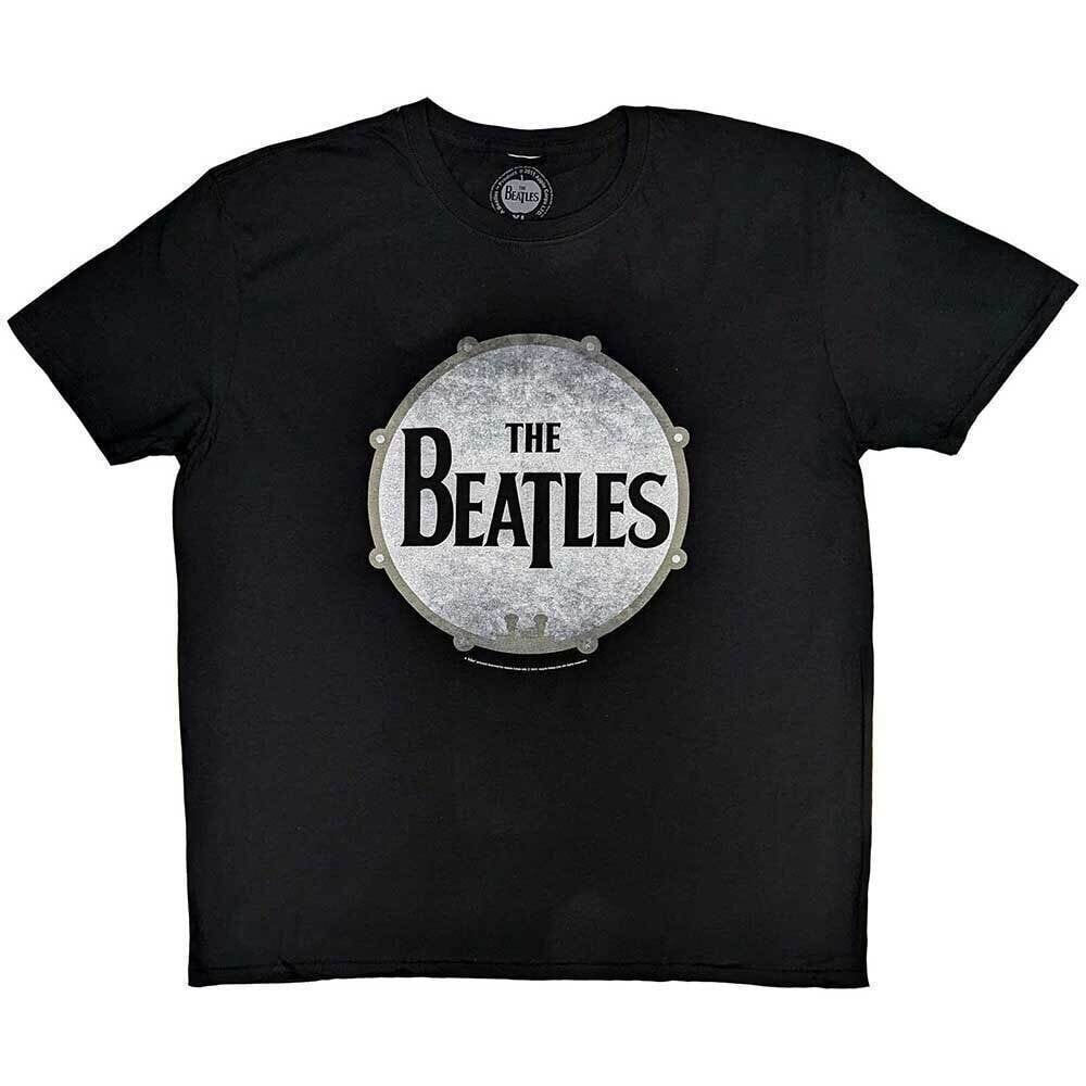 T-shirt The Beatles Drumskin Black XL T-shirt