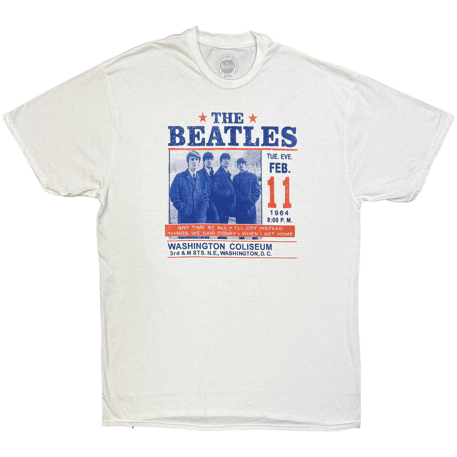 T-Shirt The Beatles Washington Coliseum White 2XL T-Shirt