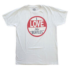 T-Shirt The Beatles Vintage I Love The Beatles (Back Print) White L T-Shirt