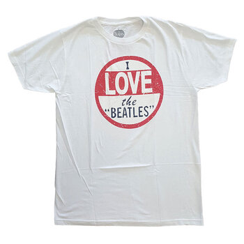 T-shirt The Beatles Vintage I Love The Beatles (Back Print) White XL T-shirt - 1