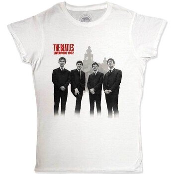 T-Shirt The Beatles Beatles In Liverpool White S Damen T-Shirt - 1