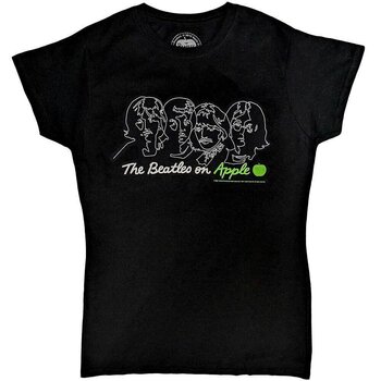 T-Shirt The Beatles On Apple (Back Print) Black L Ladies T-Shirt - 1