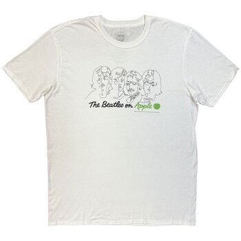 T-Shirt The Beatles On Apple (Back Print) White L T-Shirt - 1