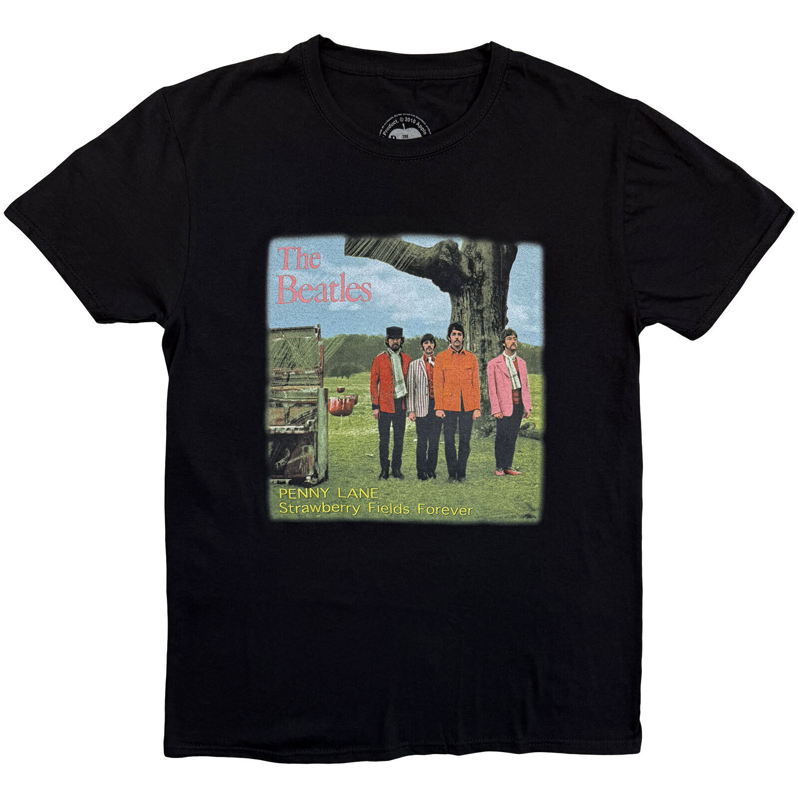 Camiseta de manga corta The Beatles Strawberry Fields Forever Black M Camiseta de manga corta