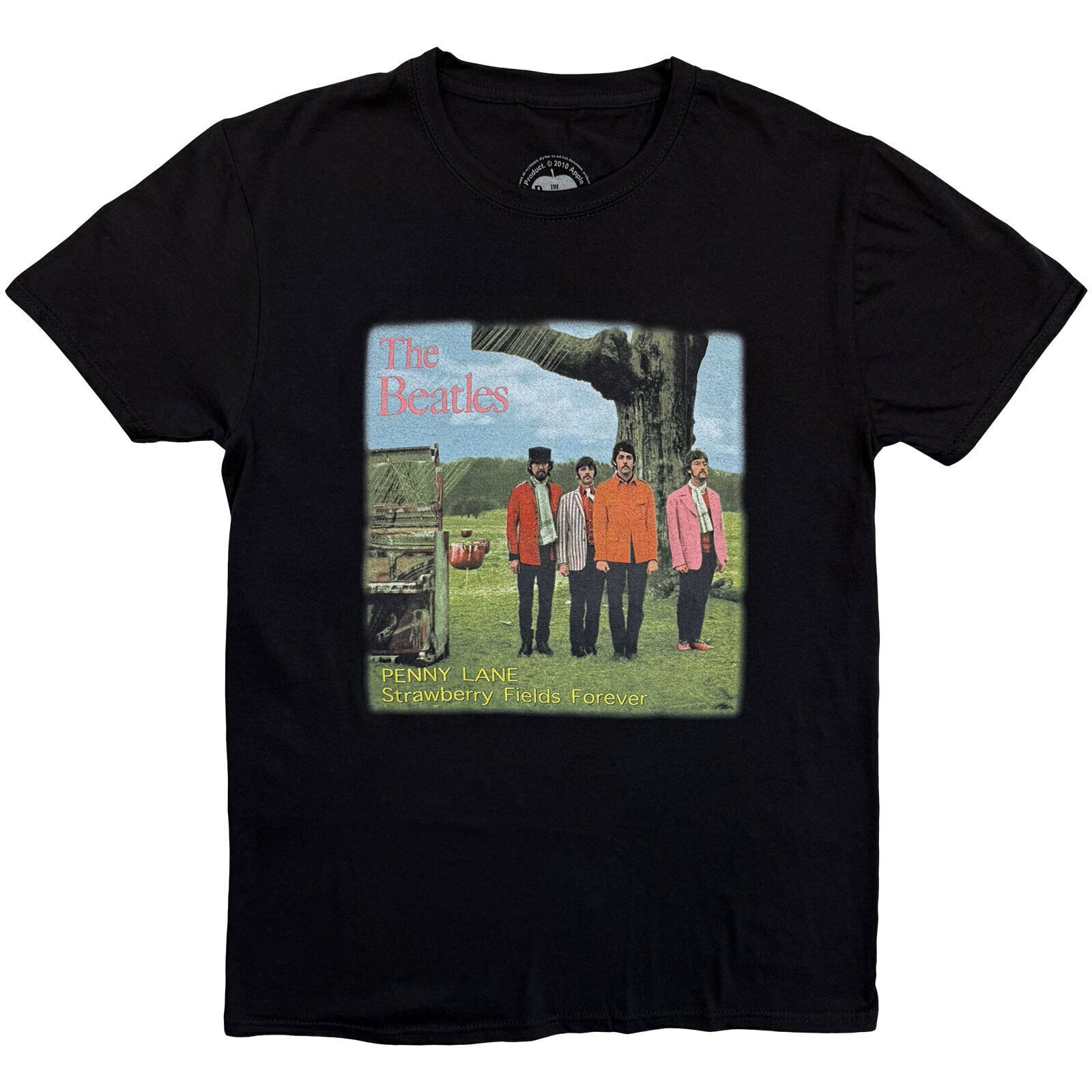 T-Shirt The Beatles Strawberry Fields Forever Black 2XL T-Shirt