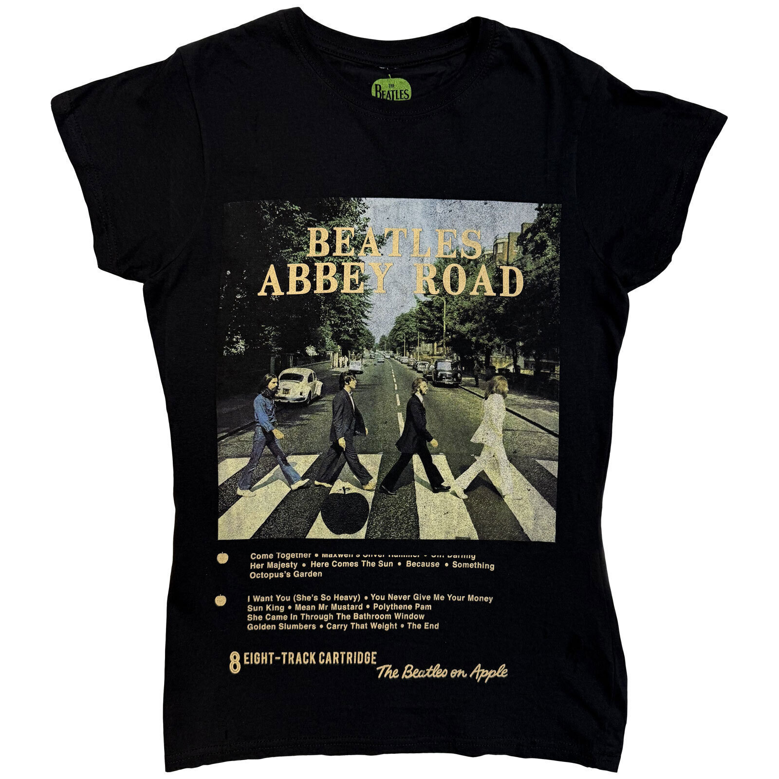T-shirt The Beatles Abbey Road 8 Track Black XL Feminino T-shirt