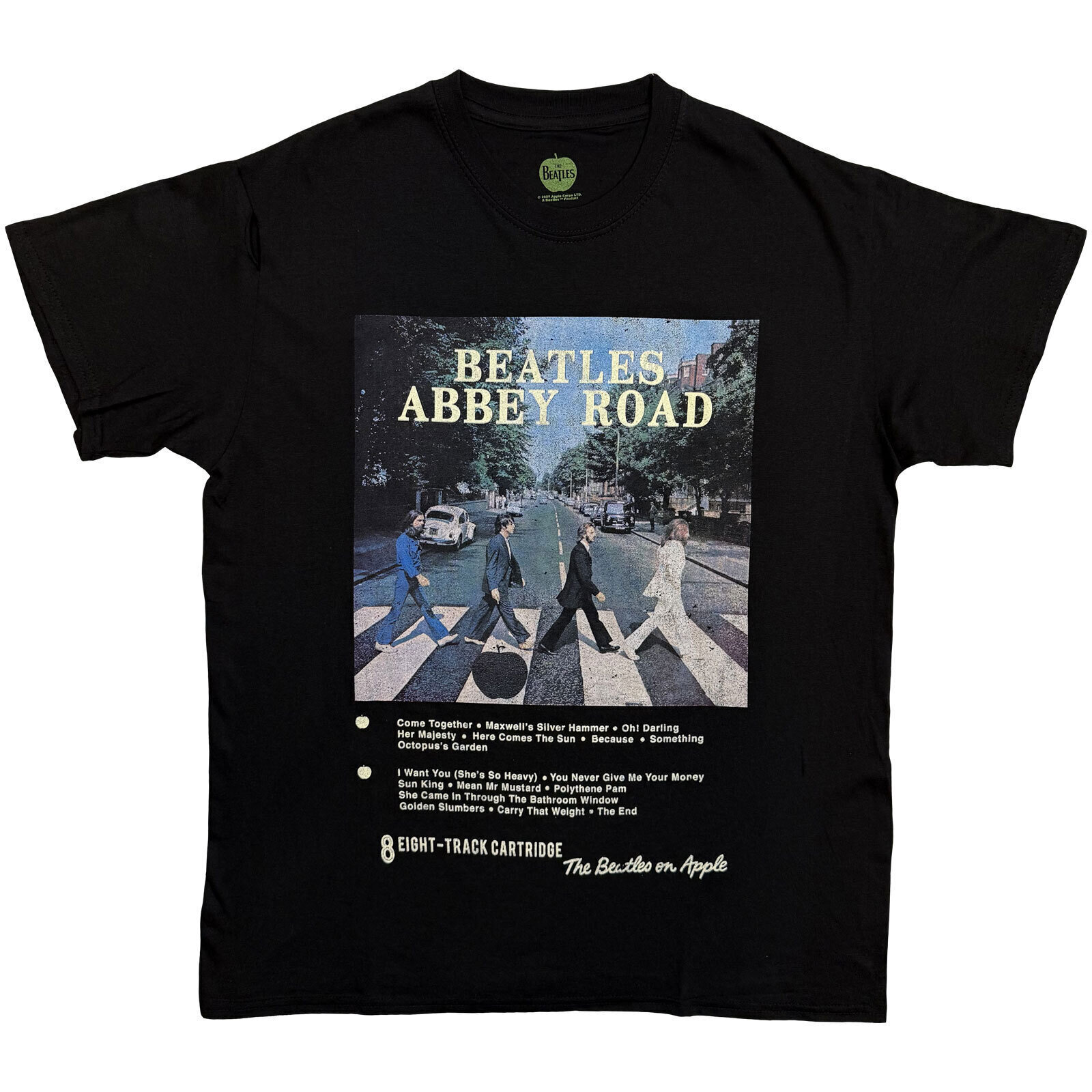 T-shirt The Beatles Abbey Road 8 Track Black XL T-shirt